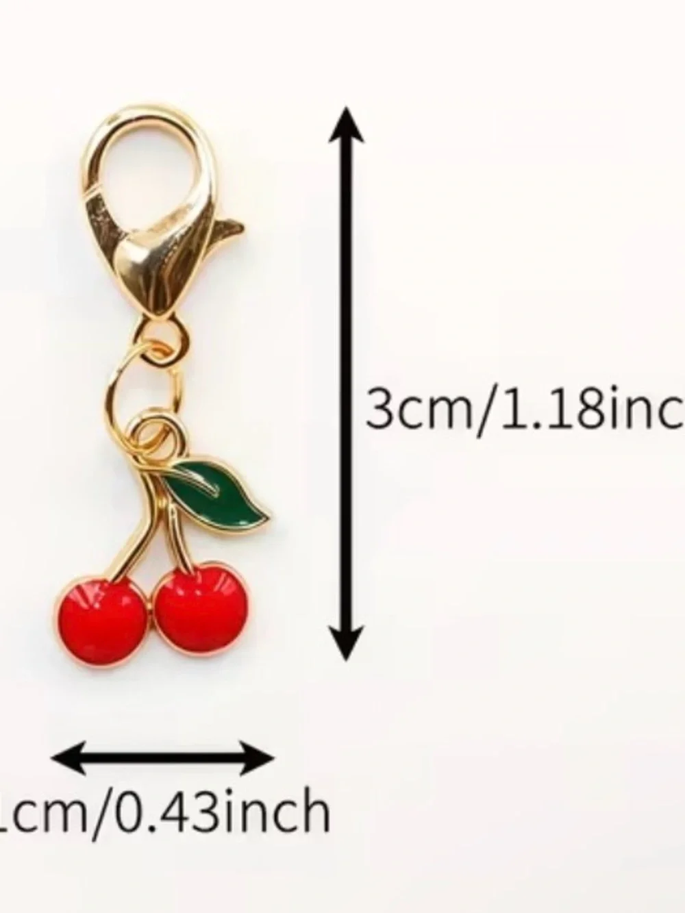 20 Gold Toned Cherry Keychain Charms (for Buyer Thank Yous)